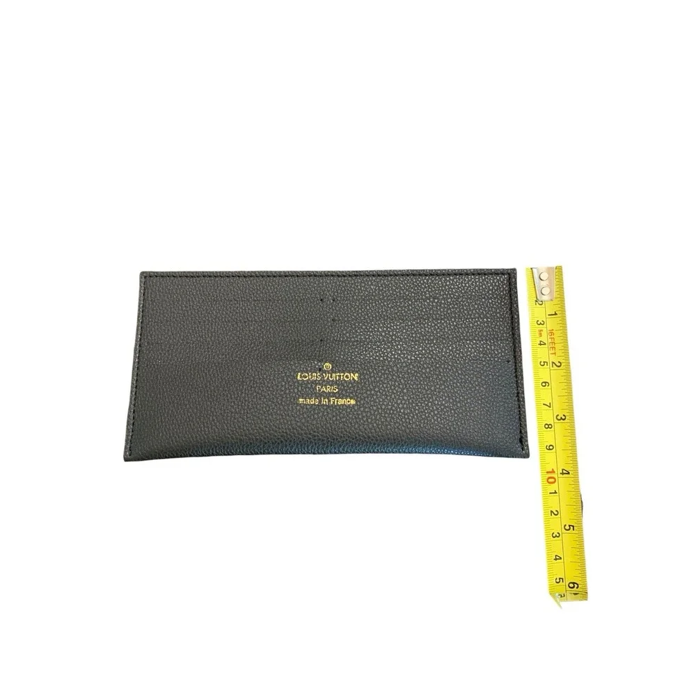 Louis Vuitton Black Felicie Card Holder Insert Wallet Leather Canvas